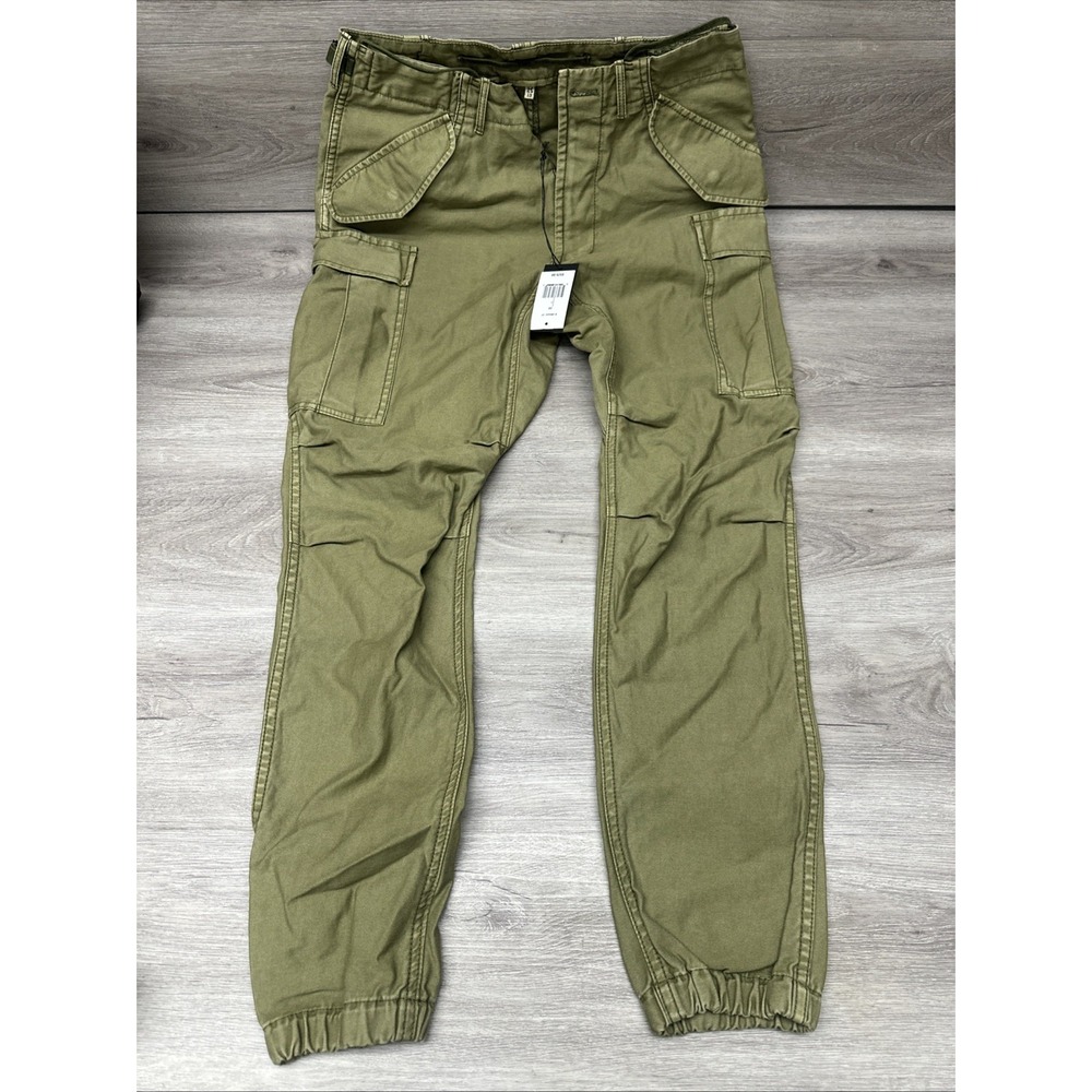 NWT R13 Mens Trouser Cargo Pants Size 31 Green Surplus Army Military Jogger